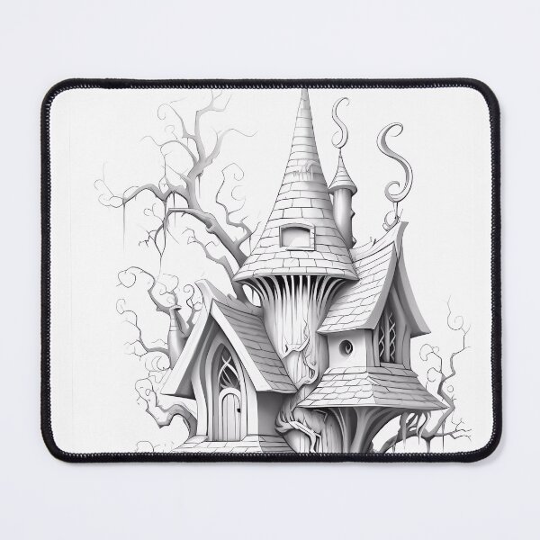Item preview, Magical Fairy House #2 Coloring Page Pattern designed and sold by DavidColoring.