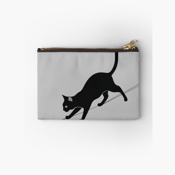 Item preview, Stealthy Black Cat Walking on a Wire – Mysterious Night Feline Art designed and sold by Art Garden.