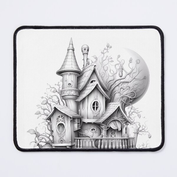 Item preview, Magical Fairy House #4 Coloring Page Pattern designed and sold by DavidColoring.