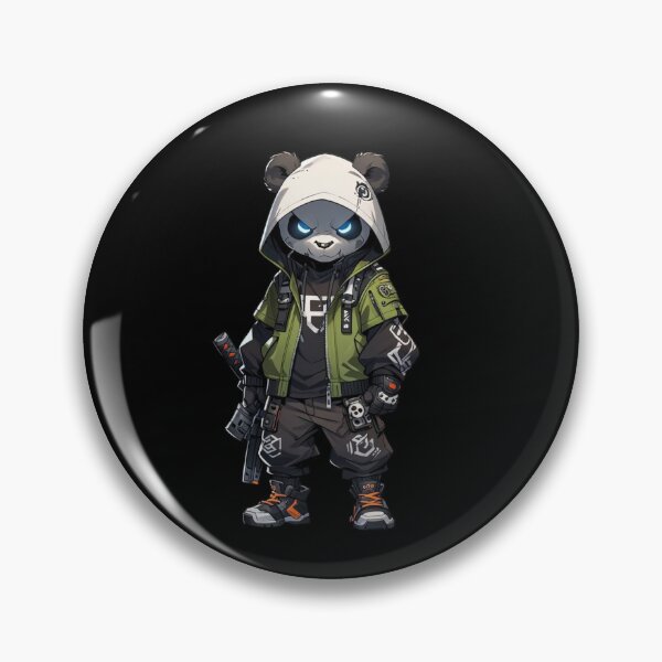 Item preview, Fierce Cyberpunk Panda Warrior – Samurai Streetwear Art designed and sold by ZyloPrints.