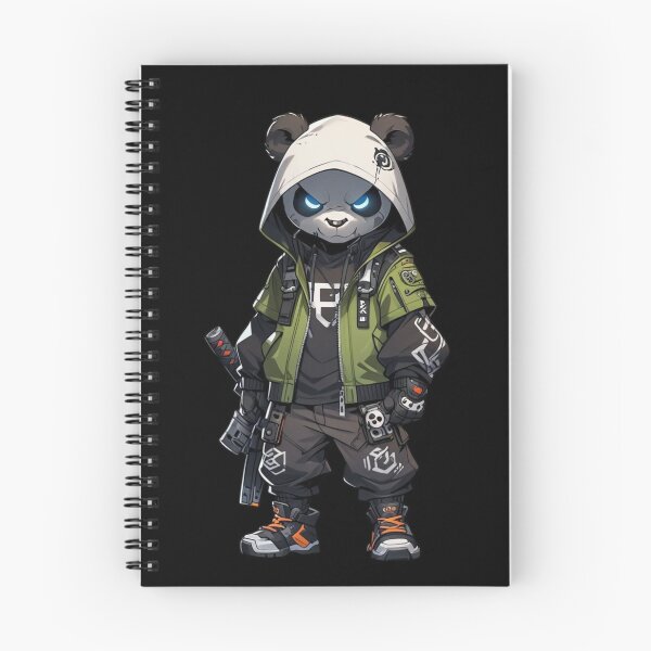 Item preview, Fierce Cyberpunk Panda Warrior – Samurai Streetwear Art designed and sold by ZyloPrints.