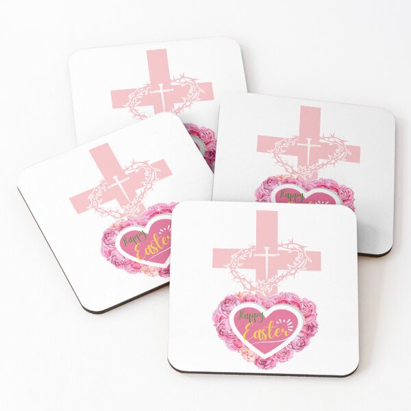 Item preview, Happy Easter Heart Cross  designed and sold by BlessedHandsDesigns.