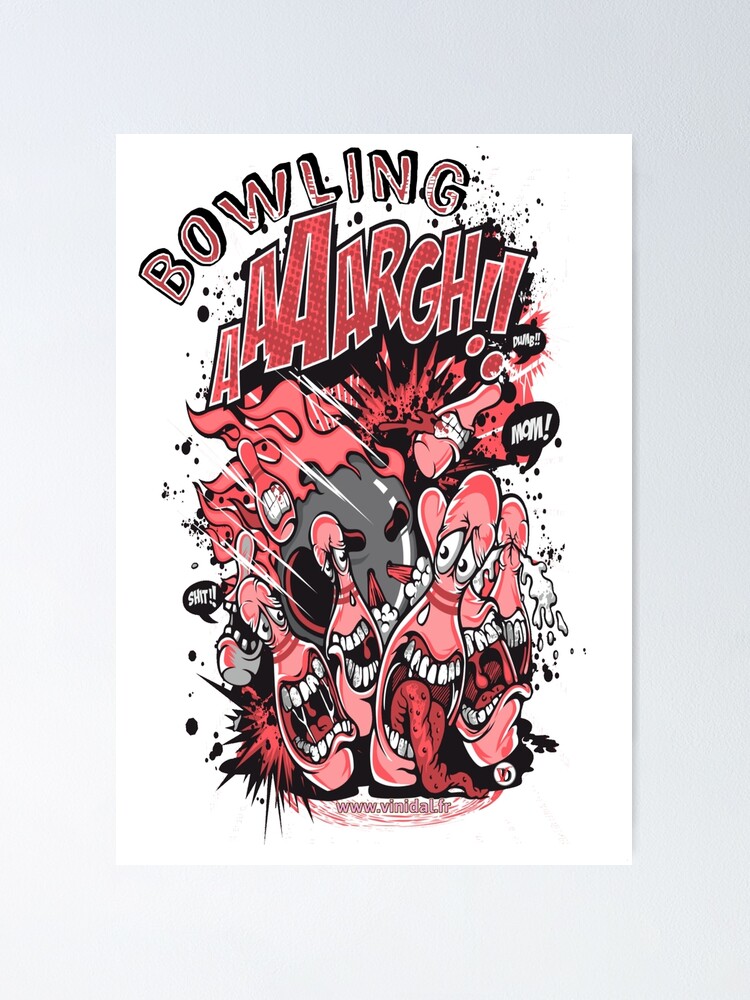 Aperçu 1 sur 3. Poster avec l'œuvre Bowling créée et vendue par Vinidal.