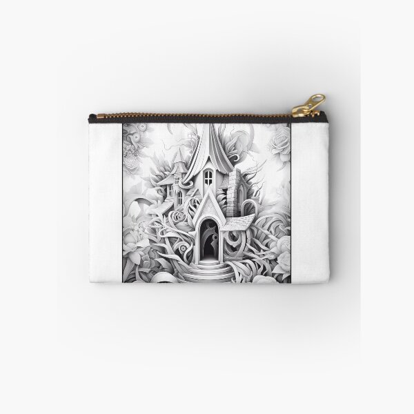 Item preview, Magical Fairy House Coloring Page Pattern  designed and sold by DavidColoring.