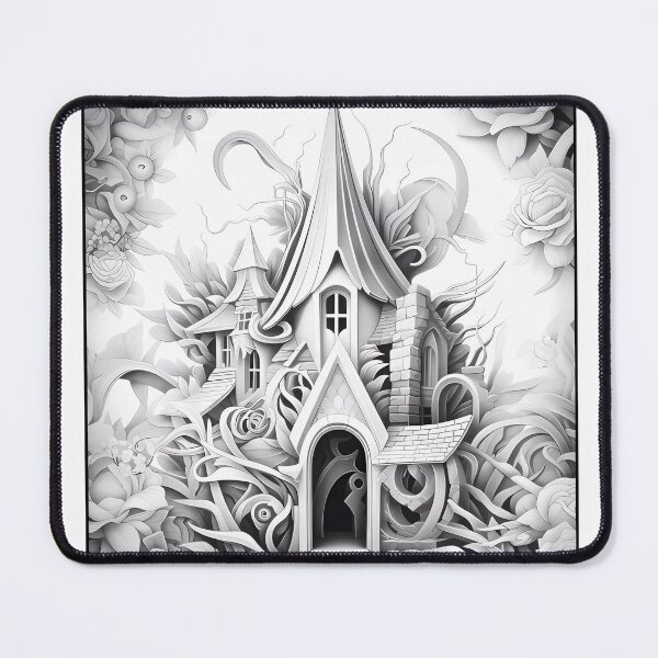 Item preview, Magical Fairy House Coloring Page Pattern  designed and sold by DavidColoring.