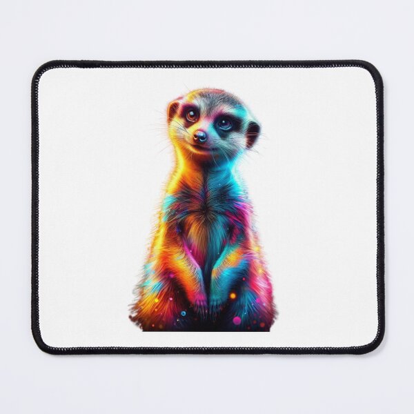 Item preview, Neon Meerkat – Vibrant Fantasy Wildlife Art designed and sold by GloriousArtSKD.
