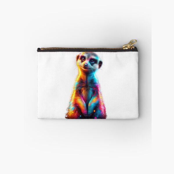 Item preview, Neon Meerkat – Vibrant Fantasy Wildlife Art designed and sold by GloriousArtSKD.