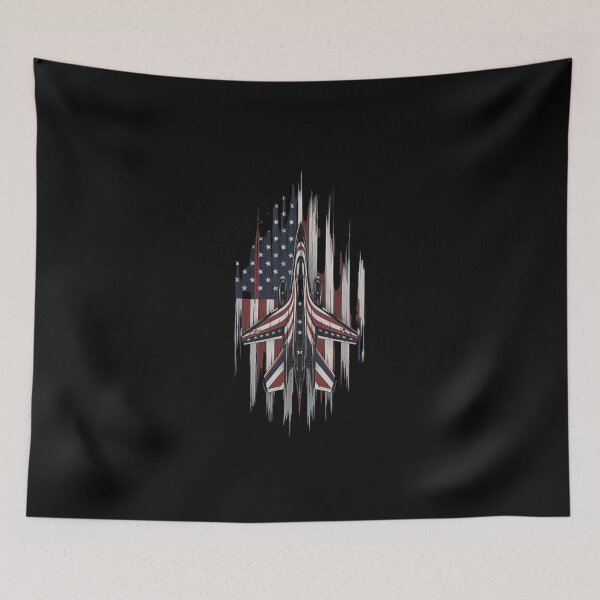 Item preview, American Fighter Jet with Distressed Flag Design designed and sold by love3617.