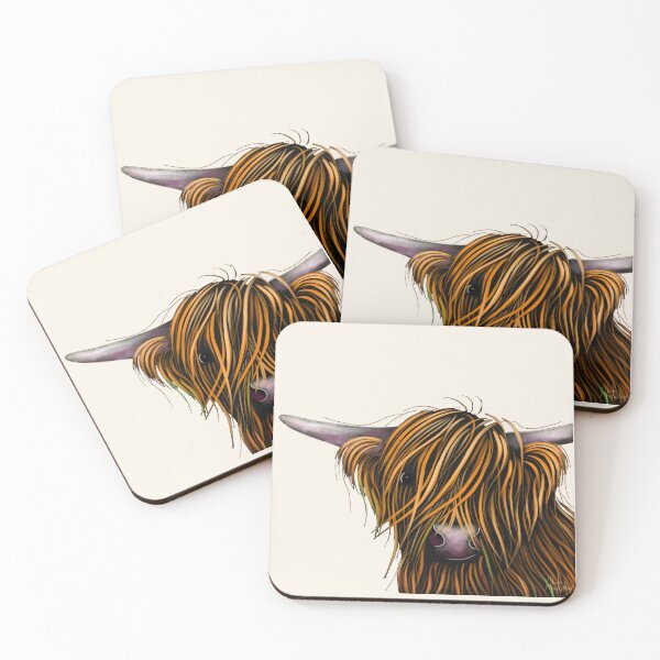 Item preview, Scottish Hairy Highland Cow 'GRaCe ' by Shirley MacArthur designed and sold by Shirley MacArthur Art.