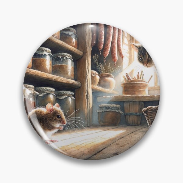 Item preview, Cat and Rat in the Larder designed and sold by m-y-A-I-A-R-T-.