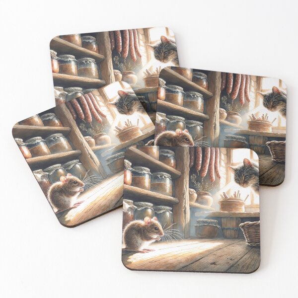 Item preview, Cat and Rat in the Larder designed and sold by M-Y-A-R-T-.