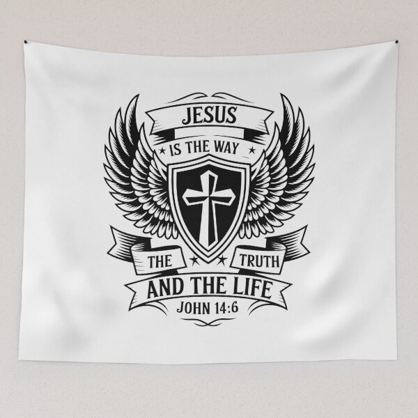 Item preview, Jesus is the way, truth and life, bible verse, christian designed and sold by ChristianLife.
