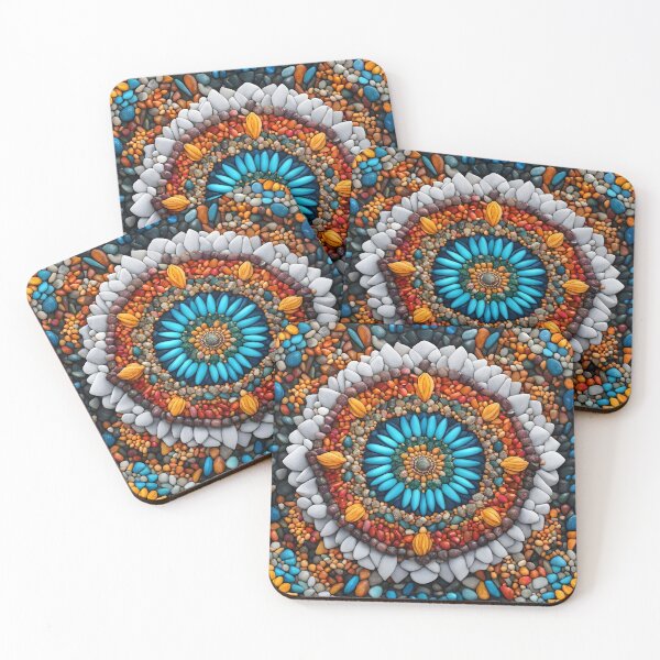 Item preview, Mandala of colored stones designed and sold by PrintLabStudio.