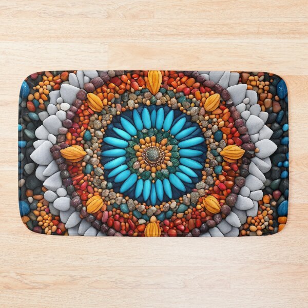 Item preview, Mandala of colored stones designed and sold by PrintLabStudio.