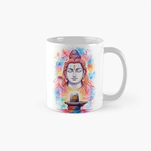 Item preview, Meditative Shiva Watercolour - Maha Shivaratri  designed and sold by InevitableAum.