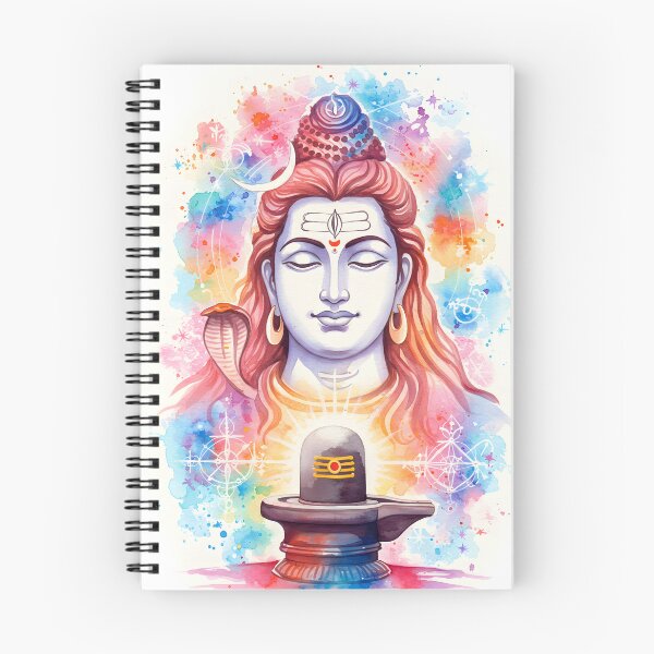 Item preview, Meditative Shiva Watercolour - Maha Shivaratri  designed and sold by InevitableAum.
