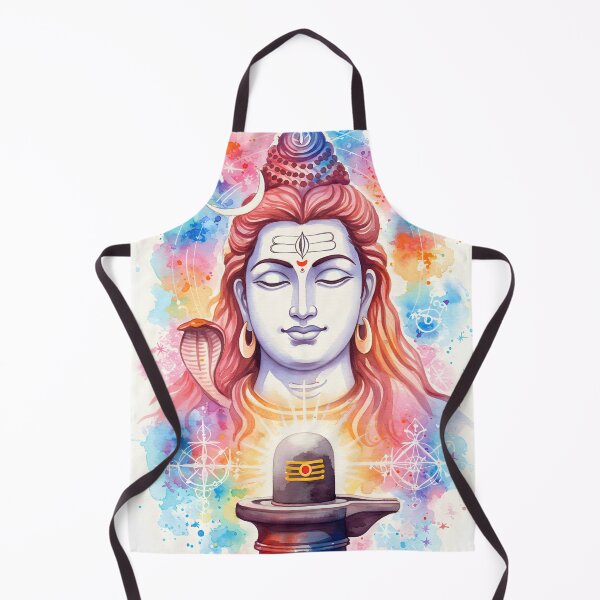 Item preview, Meditative Shiva Watercolour - Maha Shivaratri designed and sold by InevitableAum.