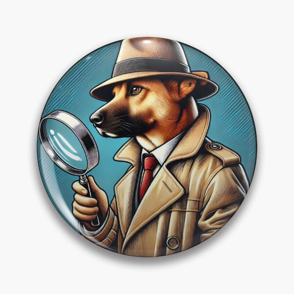Item preview, Detective Dog - Mysterious Investigator Animal Art designed and sold by Nauert's.