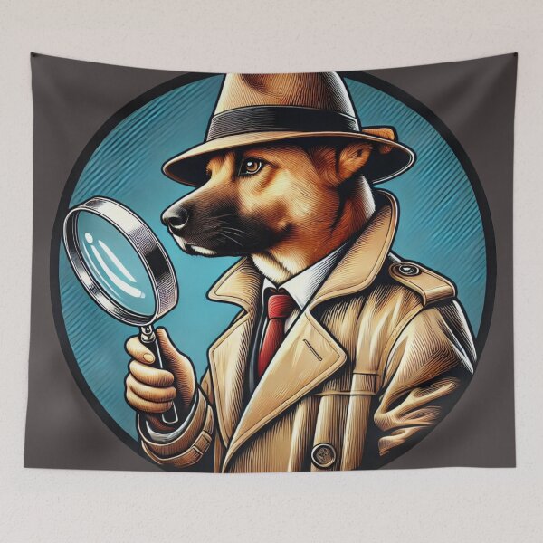 Item preview, Detective Dog - Mysterious Investigator Animal Art designed and sold by Nauert's.