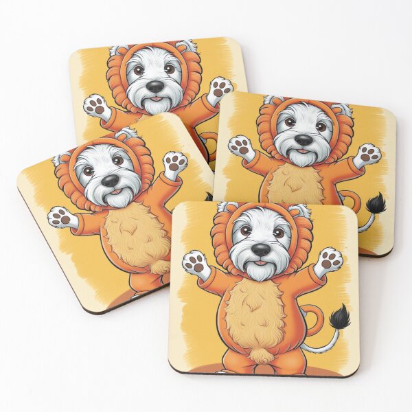 Item preview, Lionhearted Westie - Cute Dog Art designed and sold by Animals Wearing Glasses.