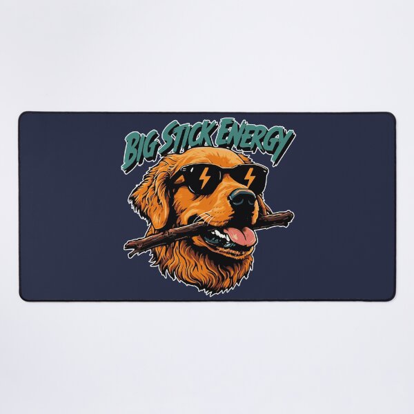 Item preview, Big Stick Energy – Funny Golden Retriever Dog Meme Art designed and sold by PricklyBearArt.