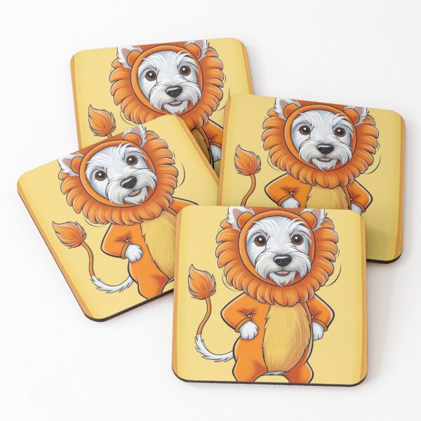 Item preview, Lionhearted Westie - Cute Dog Art designed and sold by Animals Wearing Glasses.
