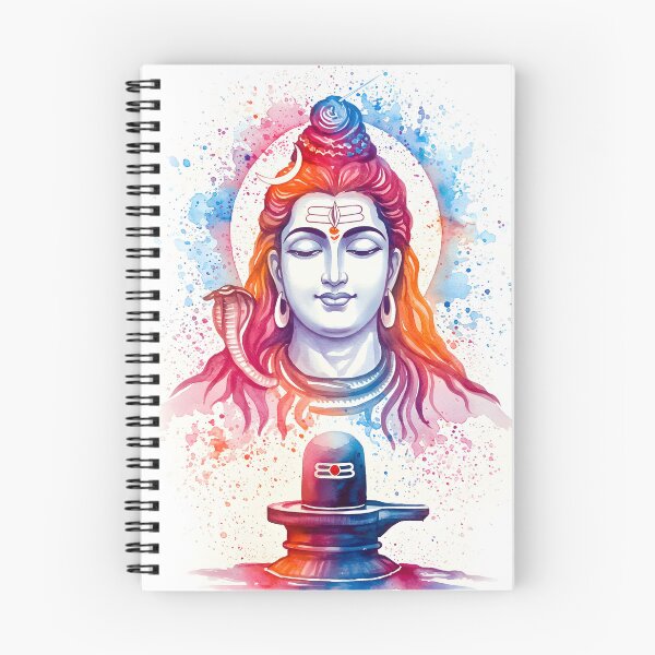 Item preview, Meditative Shiva Watercolour - Maha Shivaratri  designed and sold by InevitableAum.
