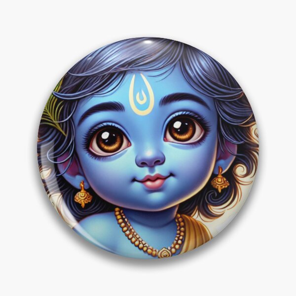 Item preview, Baby Krishna Sticker | Makhan Chor – The Butter Thief | Cute Hindu Art designed and sold by Sarasvati’s Divine Art.