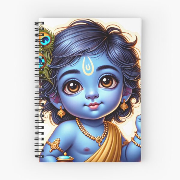 Artikelvorschau, Baby-Krishna-Aufkleber | Makhan Chor – Der Butterdieb | Niedliche hinduistische Kunst entworfen und verkauft von Sarasvati’s Divine Art.