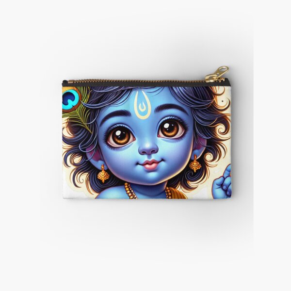 Artikelvorschau, Baby-Krishna-Aufkleber | Makhan Chor – Der Butterdieb | Niedliche hinduistische Kunst entworfen und verkauft von Sarasvati’s Divine Art.