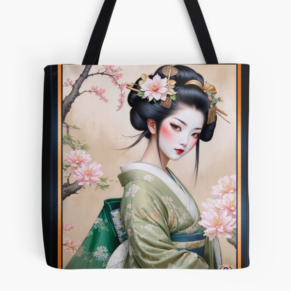 Item preview, The Graceful Yukiko Himawari, A Stunning Portrait Of A Timeless Beauty Gorgeous AI Concept Art by Xzendor7 designed and sold by Xzendor7 Digital Art Creations.