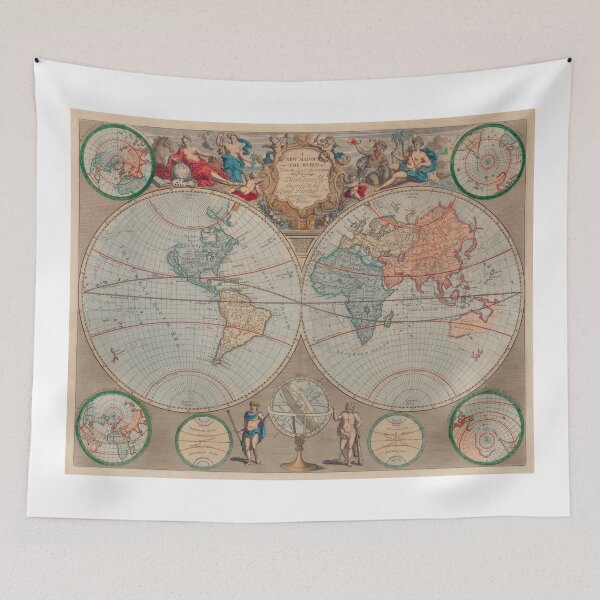 Item preview, A New Map Of The World designed and sold by Angry Swan Designs.