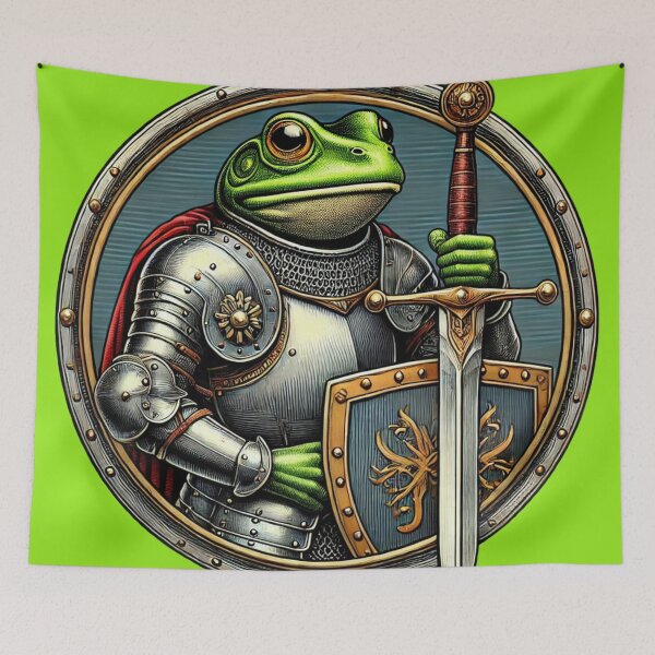 Item preview, Knight Frog - Noble Medieval Warrior Animal designed and sold by Nauert's.