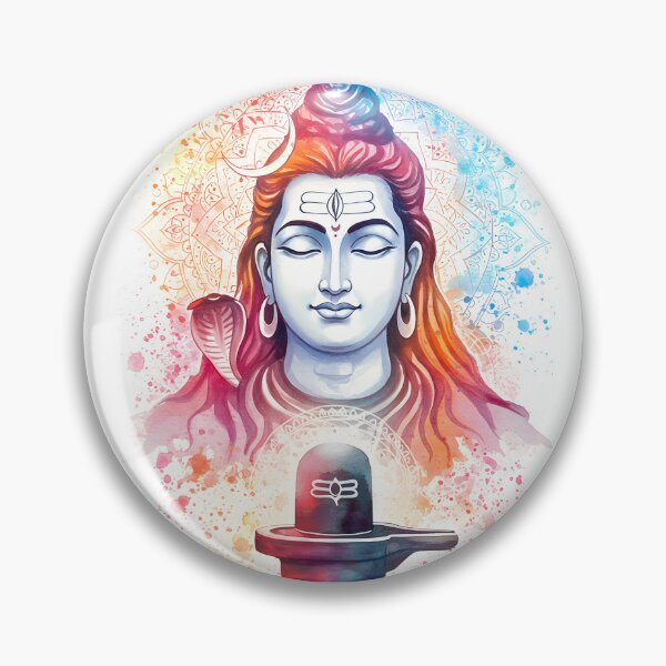 Item preview, Meditative Shiva Watercolour - Maha Shivaratri  designed and sold by InevitableAum.
