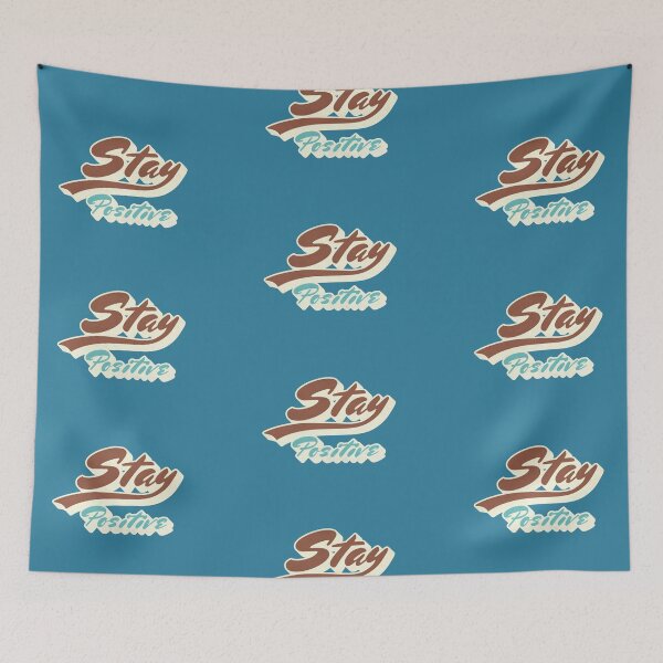 Item preview, Stay Positive Retro Typography designed and sold by trepiu.