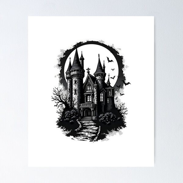 Item preview, Haunted Castle Silhouette designed and sold by VibeTCreations.