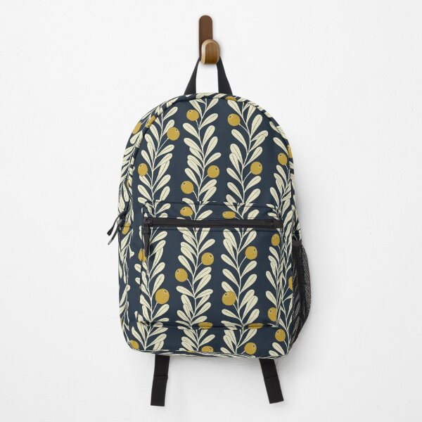 Item preview, Waved fruit vine stripes navy  designed and sold by Handypanda.