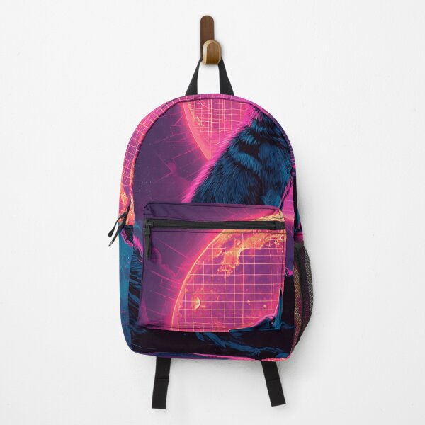 Item preview, Vaporwave Cyberpunk Wolf Art Retro Synthwave Neon 80s designed and sold by ManxCatAndy.