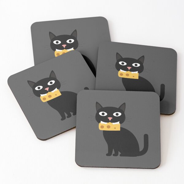 Item preview, Funny Black Cat with Cheese – Quirky Feline Humor Art designed and sold by Art Garden.