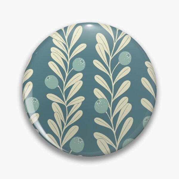 Aperçu de l'œuvre Rayures de vigne fruitée ondulées monochromes bleues créée et vendue par Handypanda.