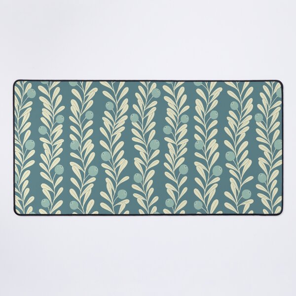 Item preview, Waved fruit vine stripes blue monochrome designed and sold by Handypanda.