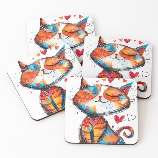 Item preview, colorful cat designed and sold by duchessa77.