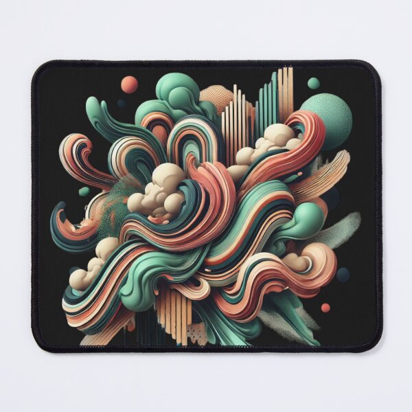 Item preview, Abstract Flowing Shapes - Dynamic 3D Art Composition designed and sold by Desireehaz.