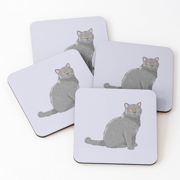 Item preview, Cute British Blue Cat art– Adorable British Shorthair Illustration designed and sold by YaraCuteArt.