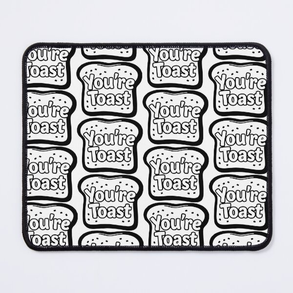 Item preview, B&W You’re Toast – Funny Pun Cartoon French Toast Design designed and sold by CrownedCanvas.