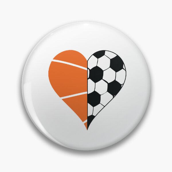 Item preview, Soccer Basketball Ball Heart designed and sold by DesignDenDo ⭐⭐⭐⭐⭐.