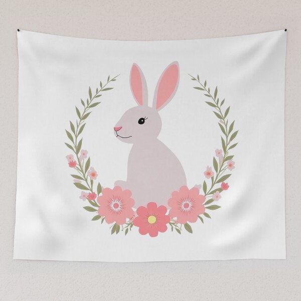 Item preview, Easter Bunny Floral designed and sold by PrintCreations9.