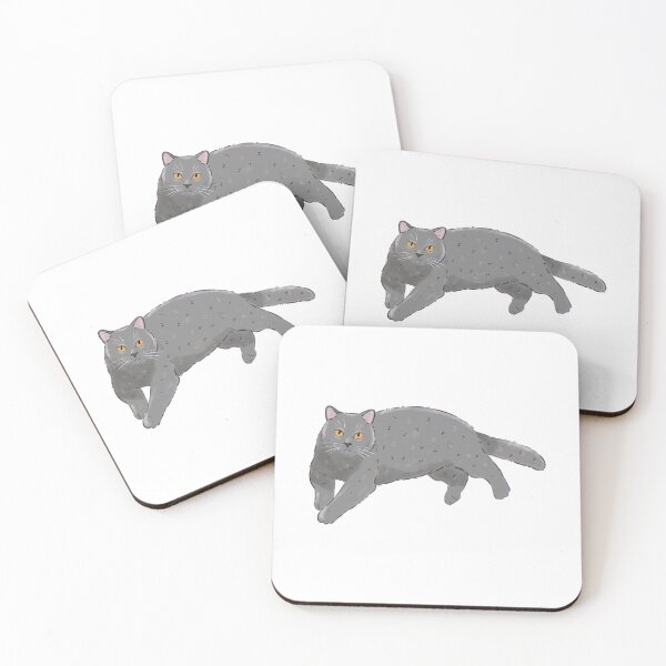 Item preview, Cute British Blue Cat art– Adorable British Shorthair Illustration designed and sold by YaraCuteArt.