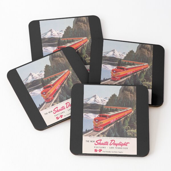 Item preview, Retro Shasta Daylight Train Poster - Portland San Francisco  designed and sold by InnerCitadel.