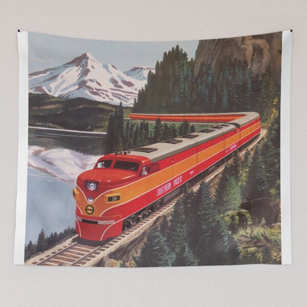Item preview, Retro Shasta Daylight Train Poster - Portland San Francisco  designed and sold by InnerCitadel.